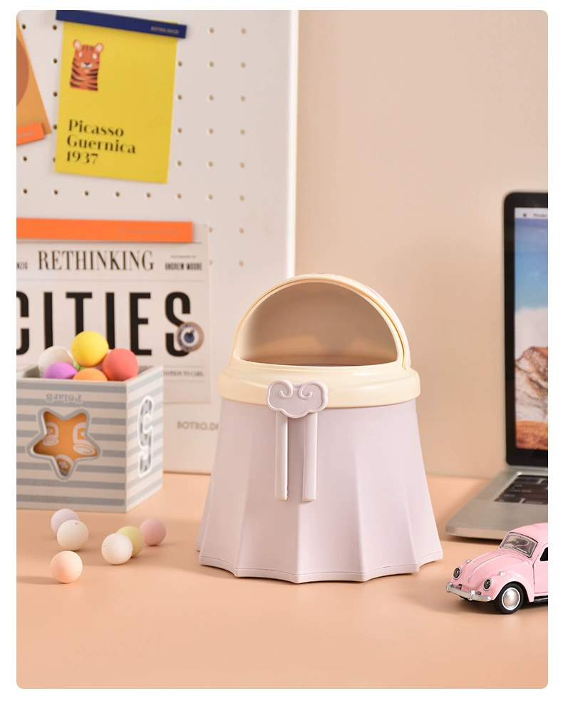S81-SF360 Cute Desktop trash can Ornament, home living room office storage bucket, Mini Wastebasket detail image 8