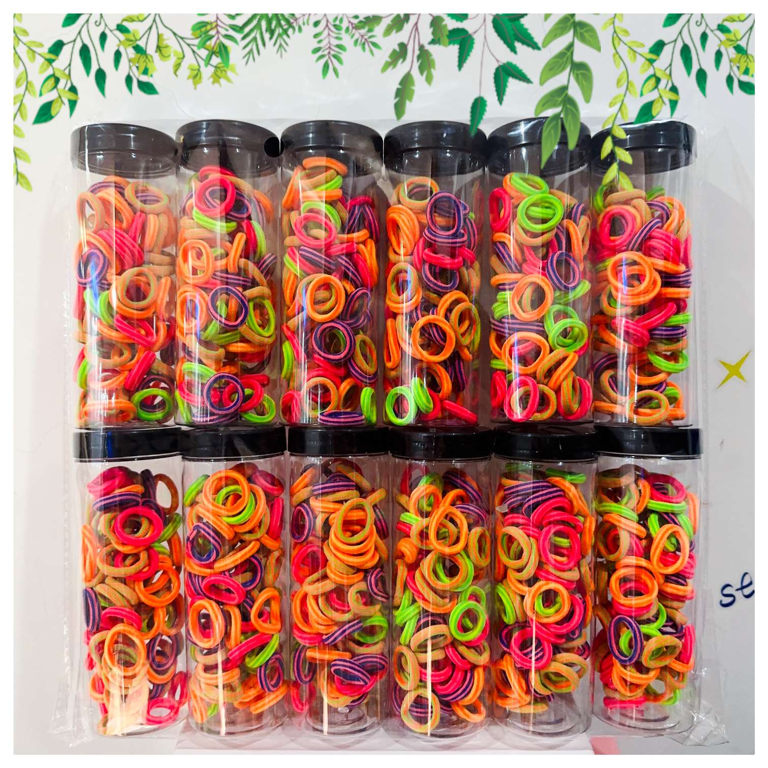 【 100-piece set 】 Long tube children's ring, children's small rubber band hair band detail image 2