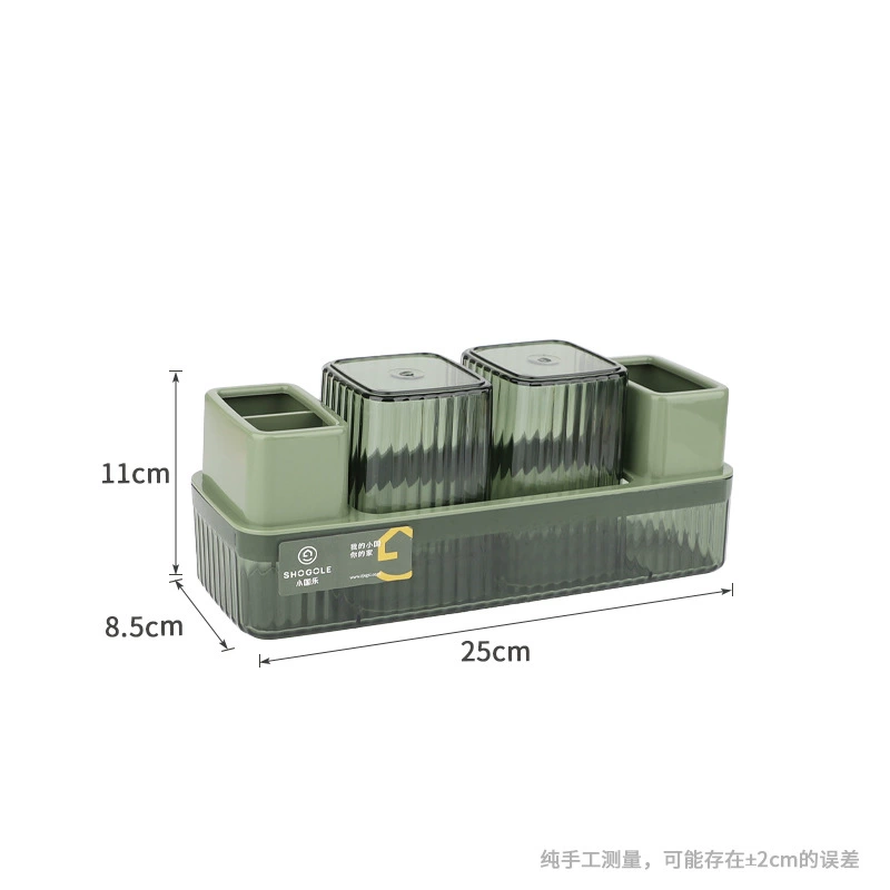 X111-2796透明PET牙具收纳套装洗漱置物架牙具架牙刷盒详情图5