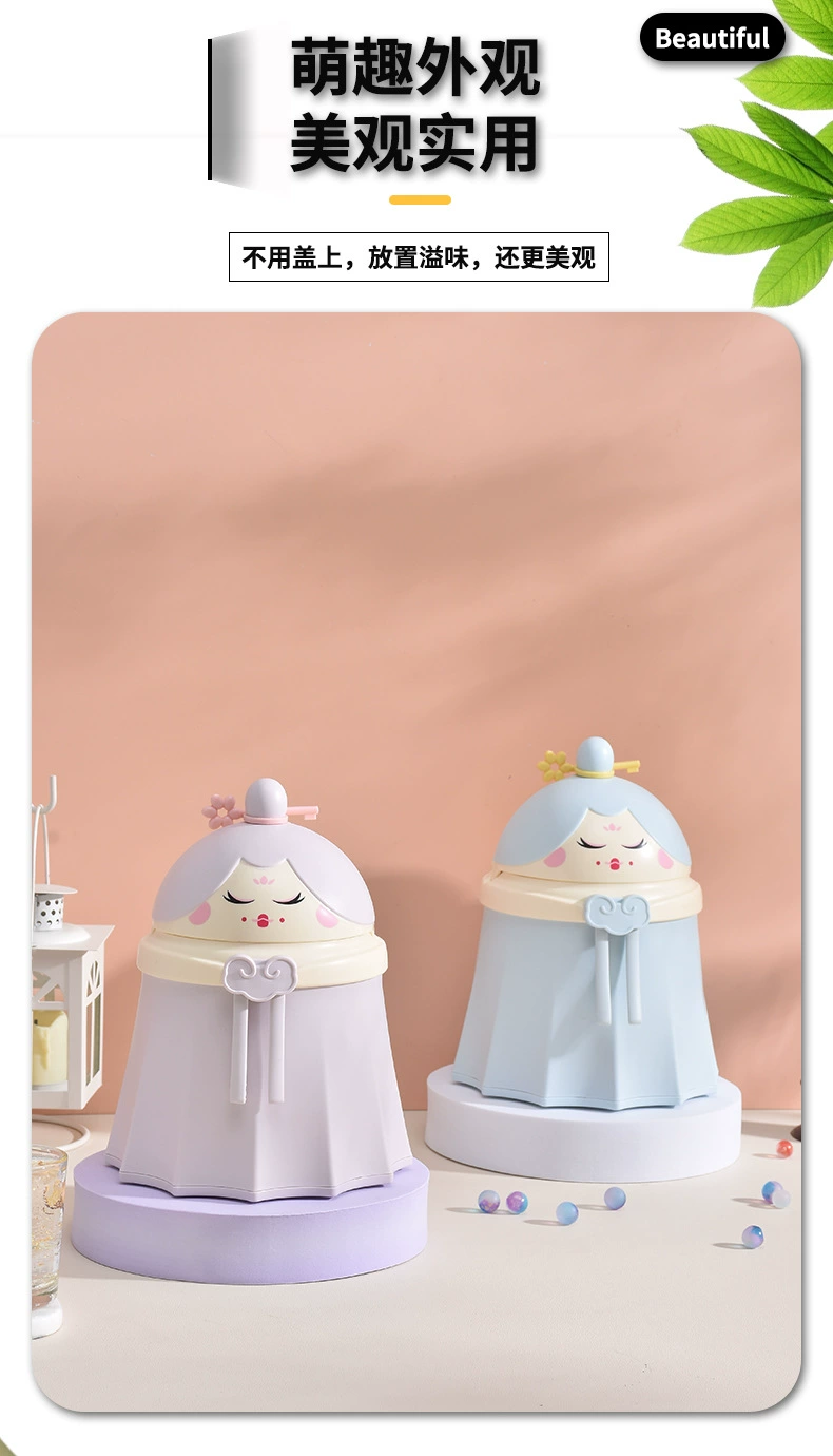 S81-SF360 Cute Desktop trash can Ornament, home living room office storage bucket, Mini Wastebasket detail image 2