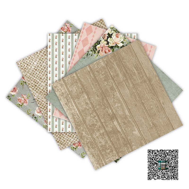DIY photo album clipper paper planner material, paper retro handmade clipper/planner making material, 8-inch pattern paper background paper, 24 sheets ZYS201202 Application Scenario