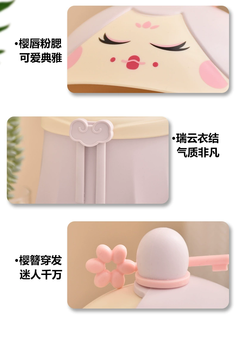 S81-SF360 Cute Desktop trash can Ornament, home living room office storage bucket, Mini Wastebasket detail image 4