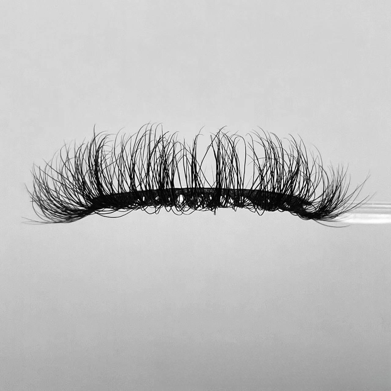 New 20MM mink Russian curly false eyelashes, thick and curly European eyelashes, messy and explosive eyelashes Specification image