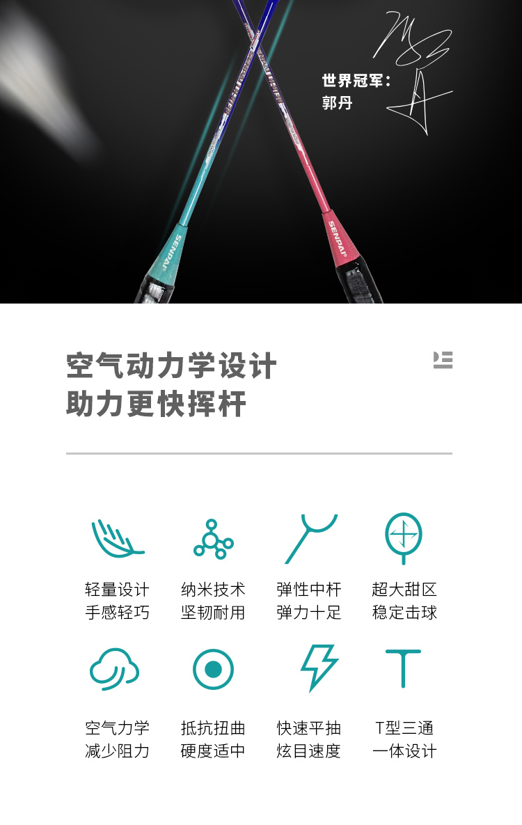 正品胜派LH-8138铁一体羽毛球拍两支清装两色混装攻防一体便携式拍包成人室内外健身训练羽毛球拍双人羽毛球拍详情2