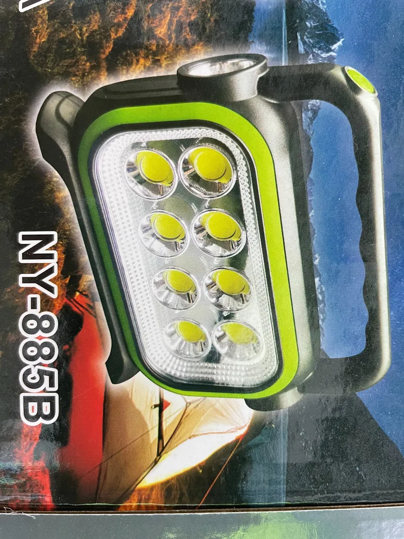 Multifunctional Portable Searchlight Solar Charging Emergency Light Strong Led Tent Light Outdoor Waterproof Camping Light 885B