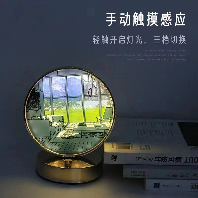LED灯/小夜灯/柔和/护眼/装饰画/氛围灯/桌面发光/画产品图