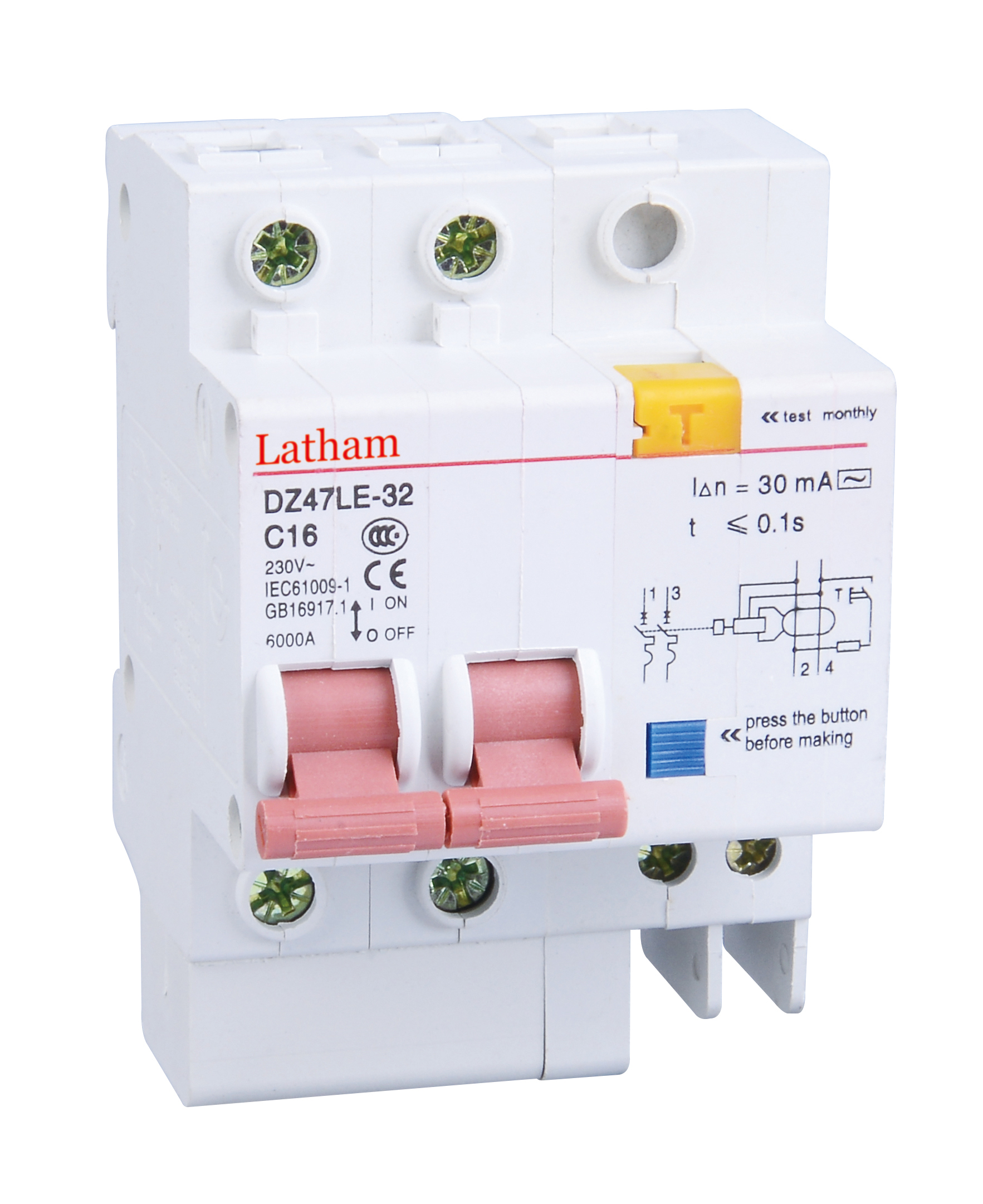 小型断路器/空气开关/MCB白底实物图