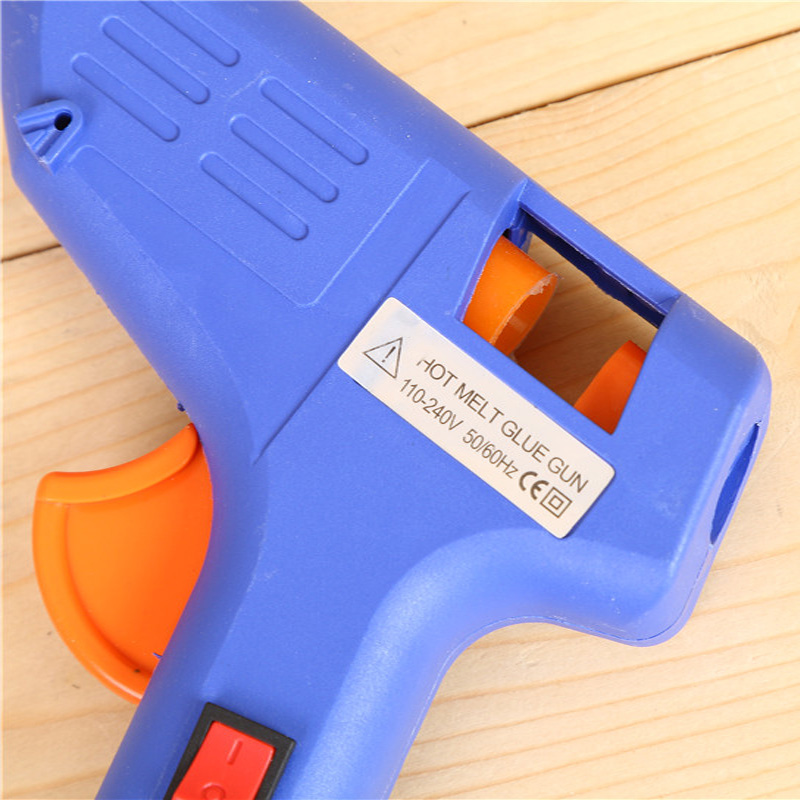 Guke Blue small glue Gun LB20 Hot melt glue gun 20W with switch anti-scrubber nozzle factory direct sales Specification image