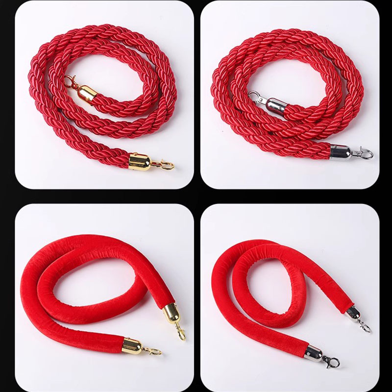 Twine velvet rope kenaf gold hook red velvet gold hook thumbnail