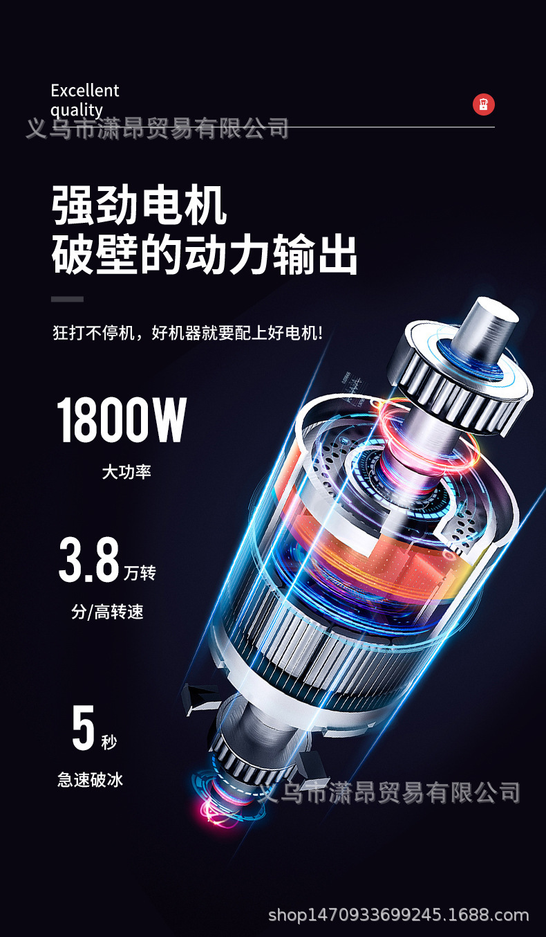 Cross-border one-piece consignment soy milk maker, smoothie grinder, multi-functional fruit juicer, food processor, 110V European and British standards pic 6