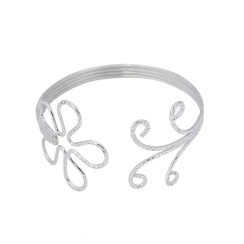The popular metal shining open C-shaped adjustable women's armband from Xiyin, a cross-border Amazon product from Europe and America, is handcrafted Item Picture