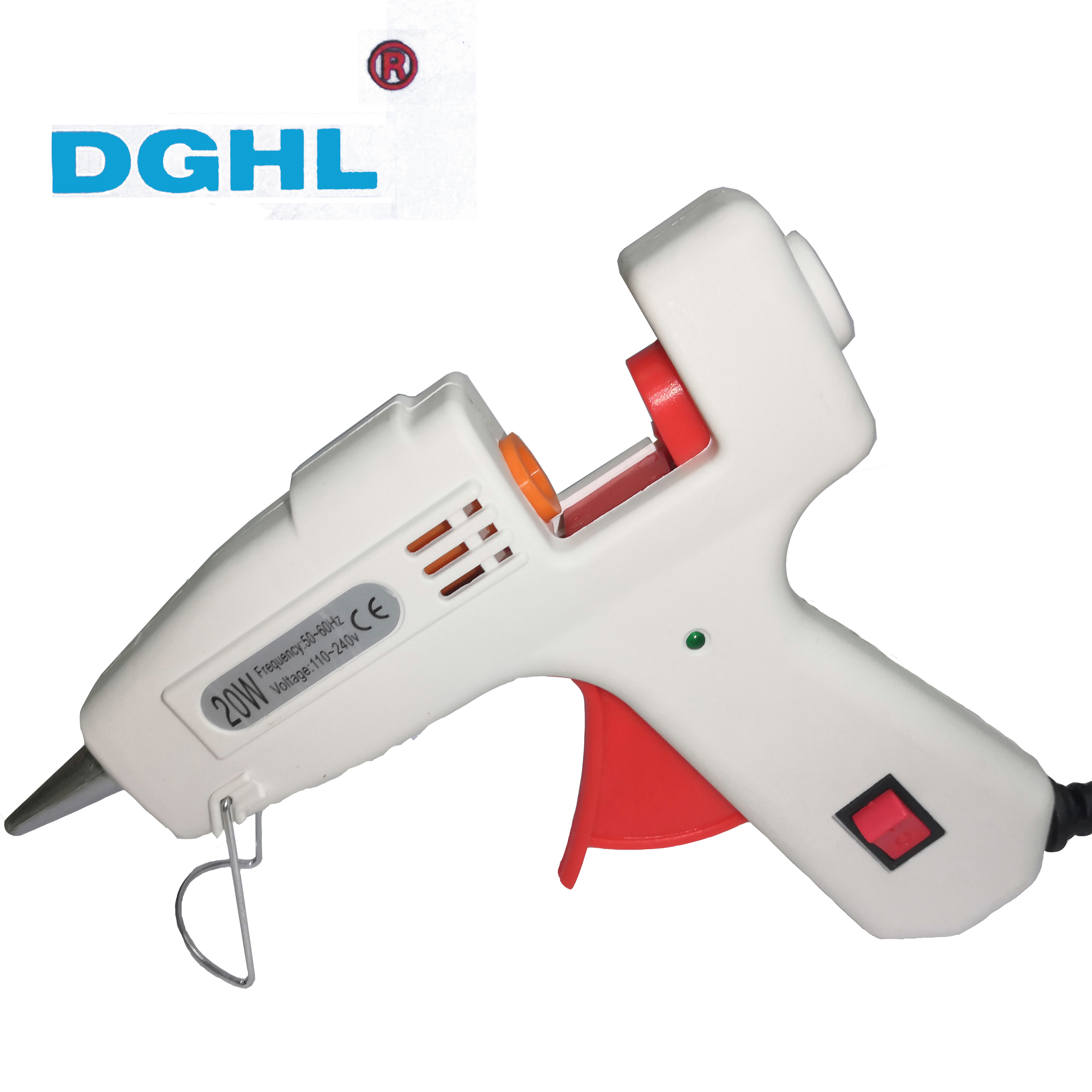 HELI white small glue gun HL-B20 hot melt glue gun with switch factory direct sales Application Scenario