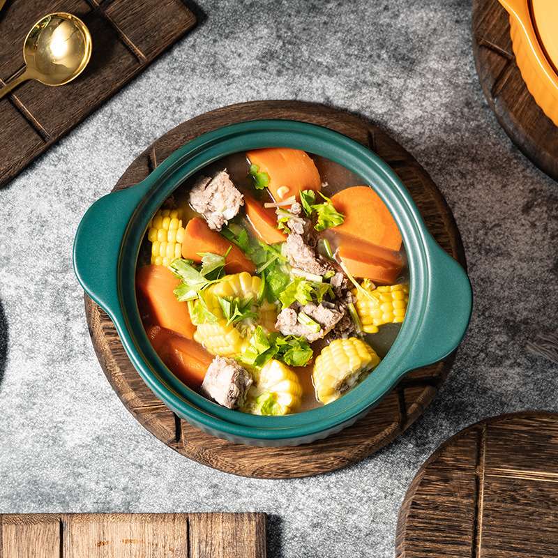 Creative Household Rice Noodles Potato Powder Casserole Placemat Burn Tung Wood Teapot Table Mat Japanese Solid Wood Heat Insulation Mat Item Picture