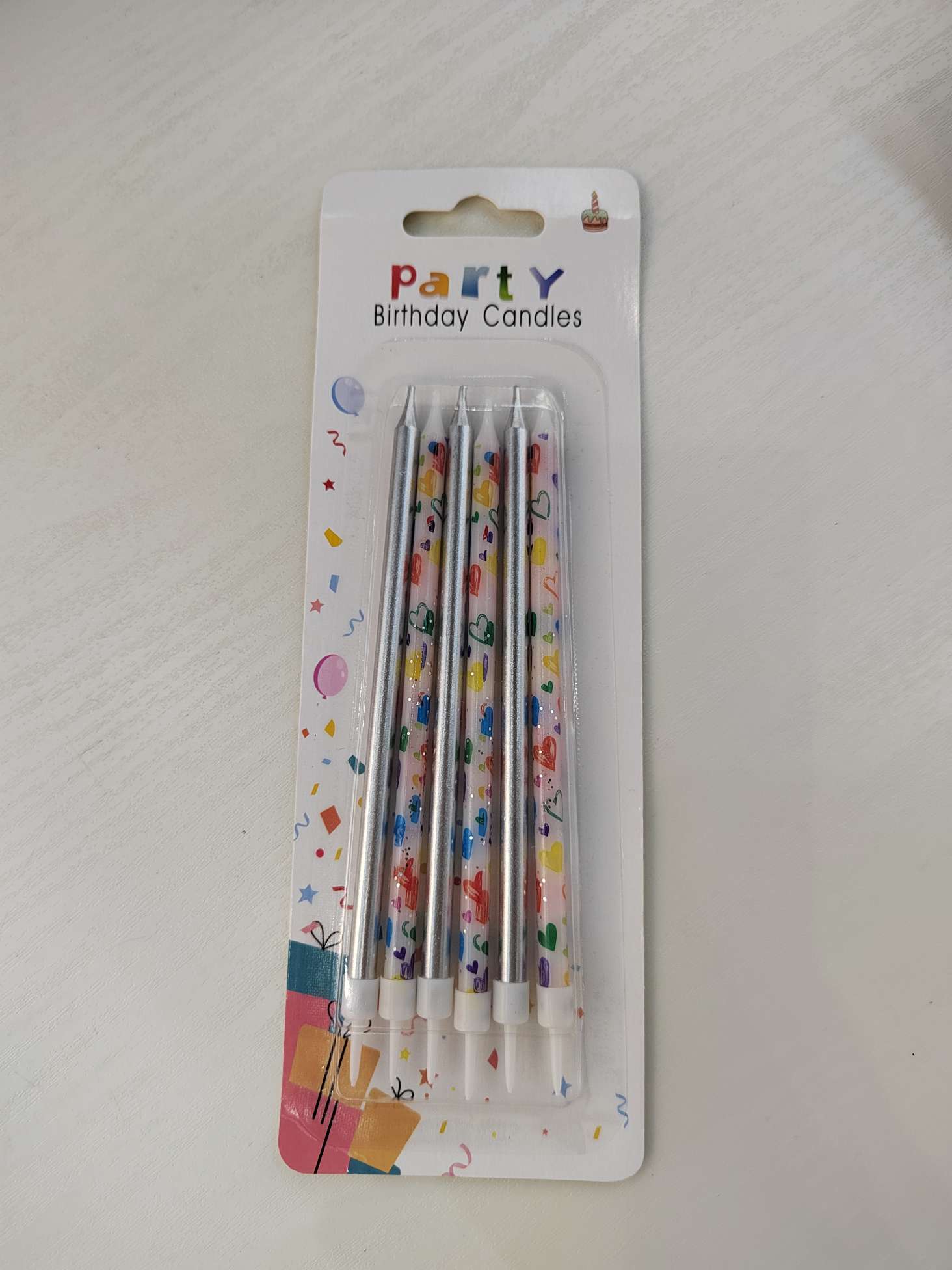 六支装彩印+金组合插圆筒13cm吸卡蜡烛套装图