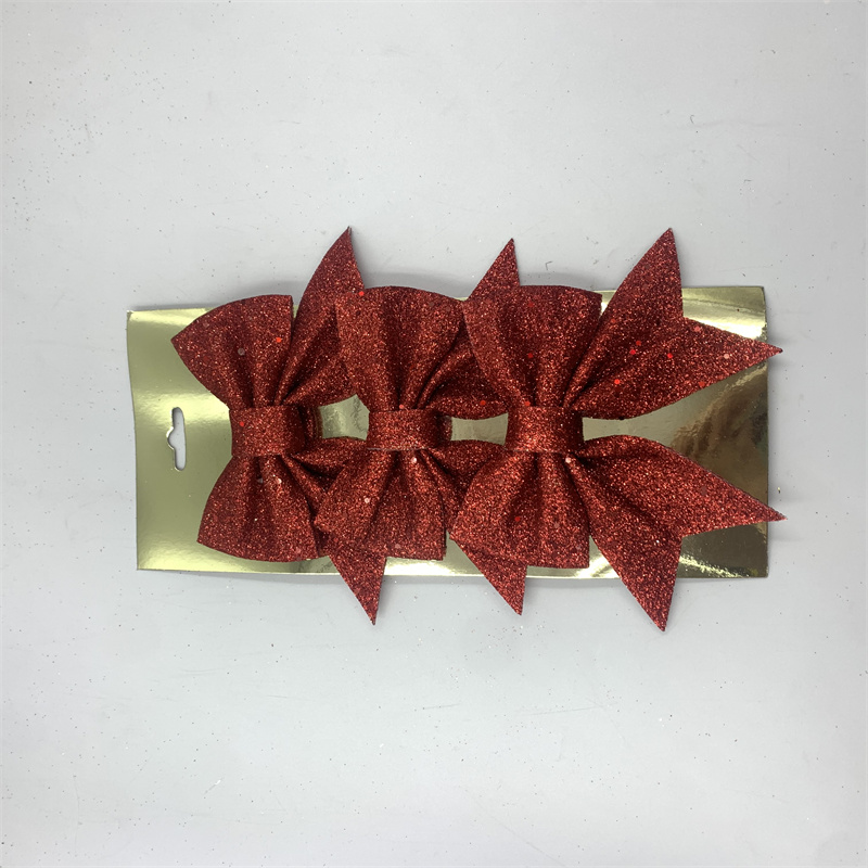 圣诞节装饰/蝴蝶结装饰/圣诞礼物白底实物图