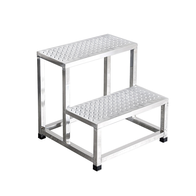 Stainless Steel Footstool Household Bed Small Stair Steps Mini Ladder Steps Two Two Three Step Step Stool Step Stool Step Stool