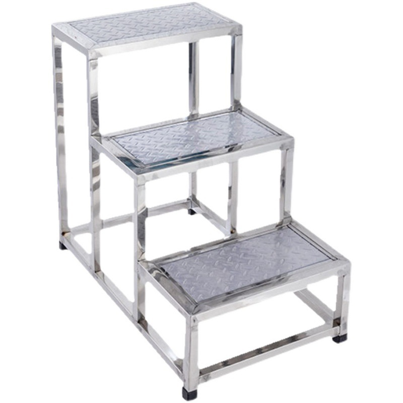 Stainless Steel Footstool Household Bed Small Stair Steps Mini Ladder Steps Two Two Three Step Step Stool Step Stool Step Stool details Picture