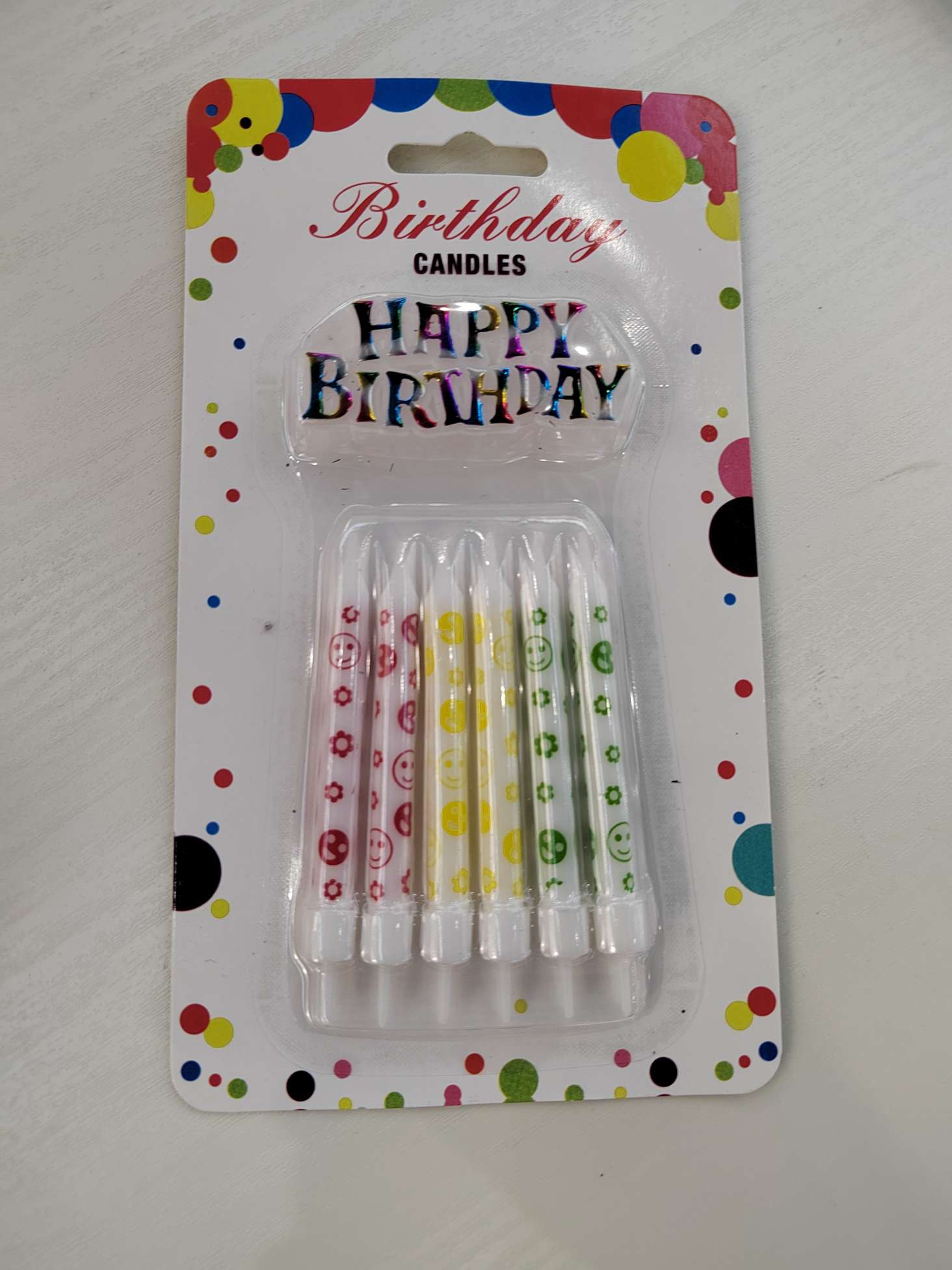 枫林六支装丝印插圆筒+插片生日蜡烛氛围蜡烛
