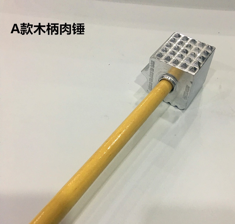 Handle Aluminum Meat Hammer Restaurant Fried Steak Chicken Chop Knock Meat Wooden Handle Generous Hammer Western Restaurant Special details Picture
