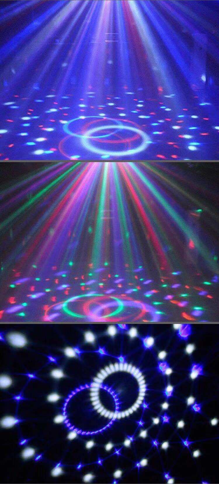 LED魔球舞台灯节日聚会投影仪七彩旋转RGB音乐菠萝灯泡详情6