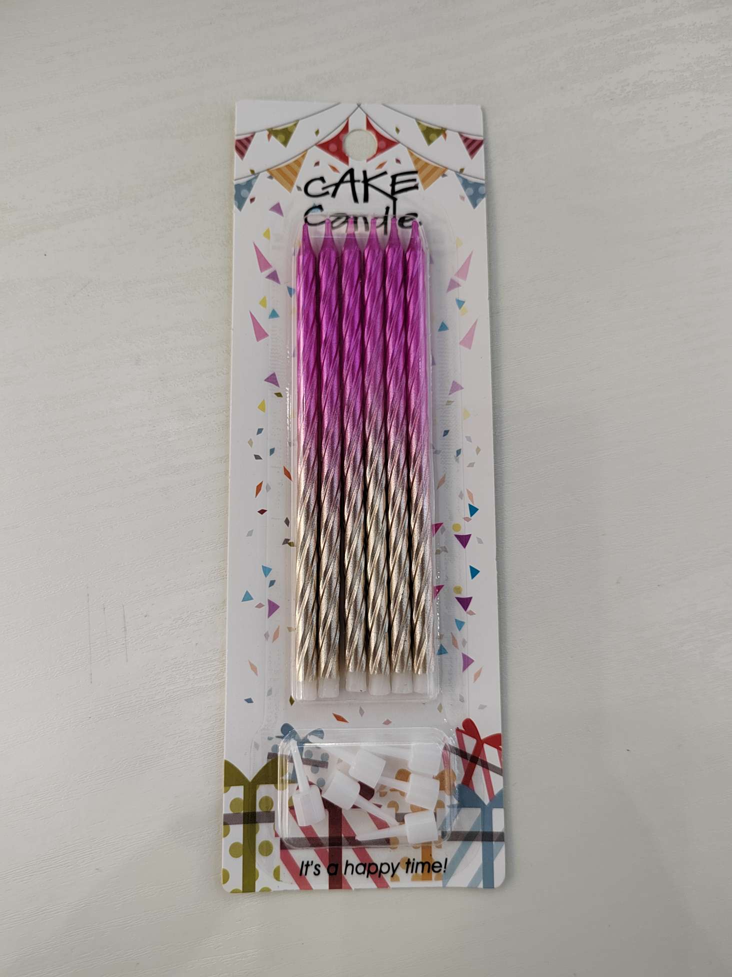 Maple Forest Six-Pack Ribbed Gradient 13cm+ cylinder Candle Series, essential candles for birthday celebrations, making the party more exciting