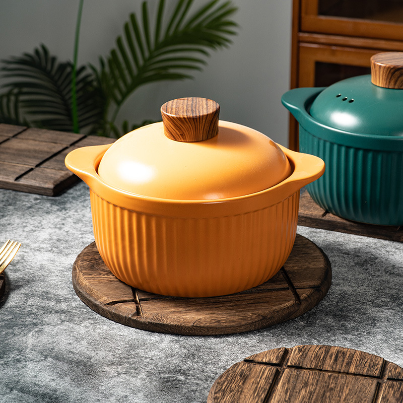 Creative Household Rice Noodles Potato Powder Casserole Placemat Burn Tung Wood Teapot Table Mat Japanese Solid Wood Heat Insulation Mat Specification drawing