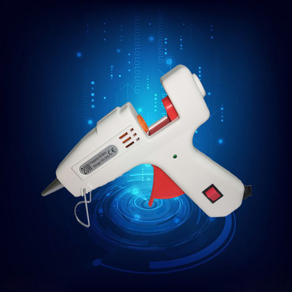 HELI white small glue gun HL-B20 hot melt glue gun with switch factory direct sales
