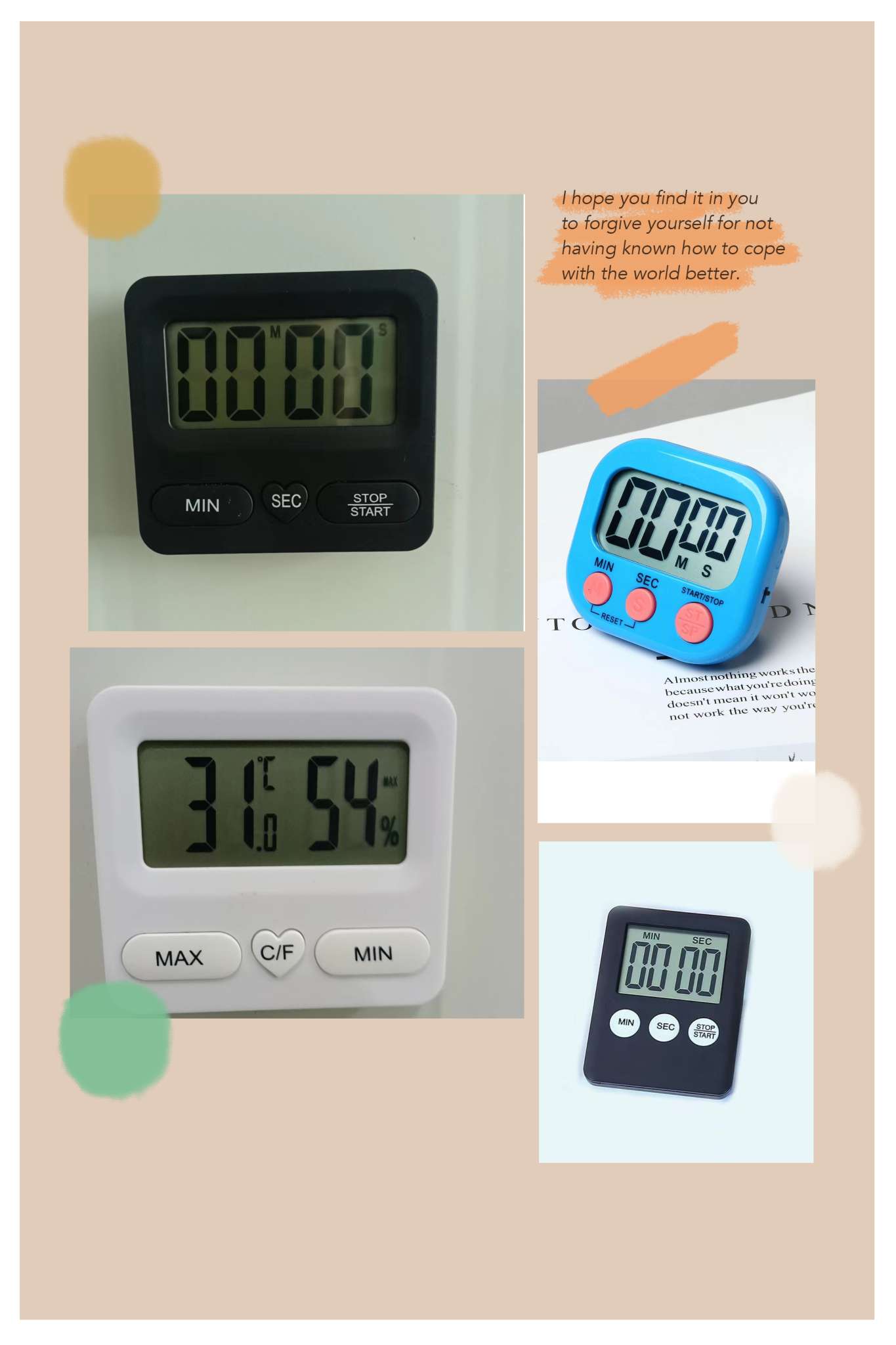 热销计时器，数字显示器，学生作业倒计时，厨房计时器详情图1