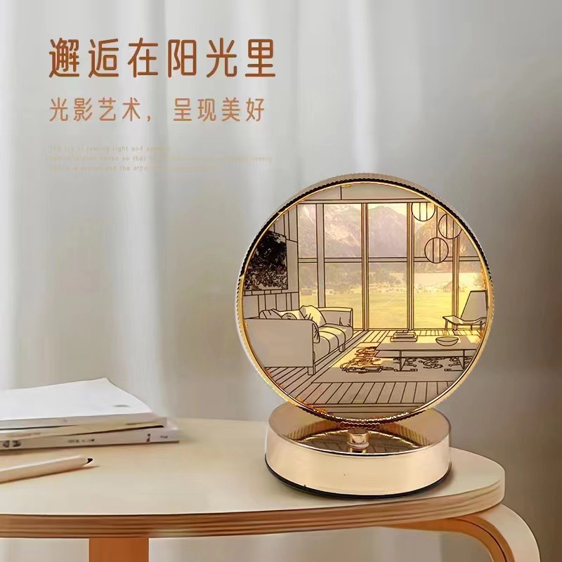 LED灯/小夜灯/柔和/护眼/装饰画/氛围灯/桌面发光/画细节图