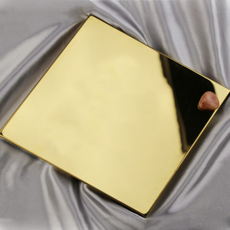 304 Mirror Titanium Stainless Steel Plate 8K Titanium Gold Stainless Steel Plate Processing Custom Specification drawing