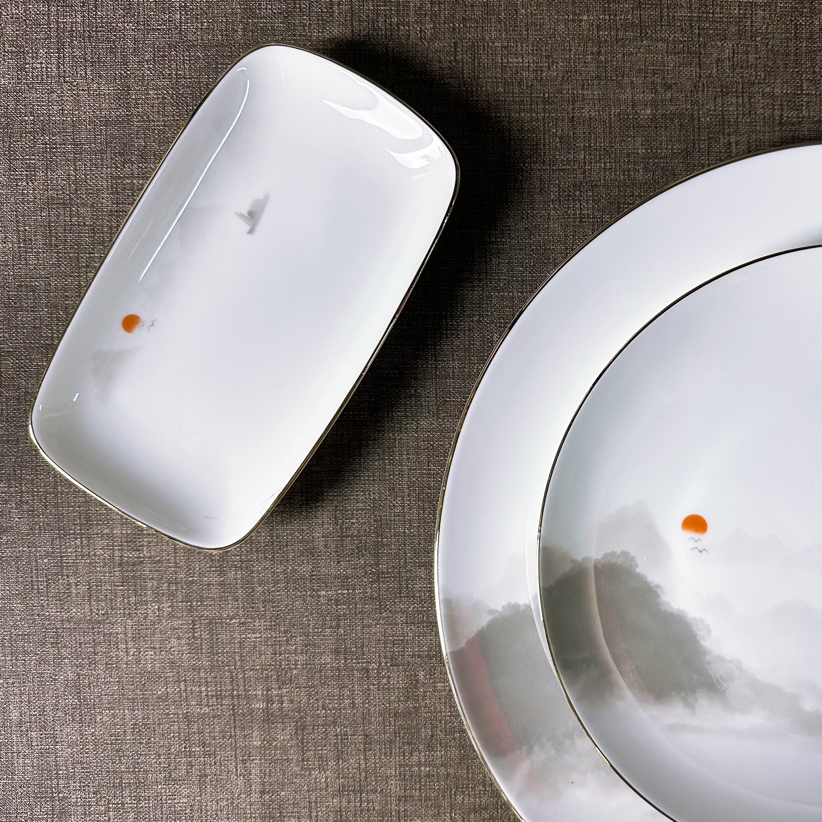 陶瓷/盘子/陶瓷盘/酒店用品/骨瓷/酒店餐具/饭碗/陶瓷餐具/中式陶瓷/复古餐具白底实物图