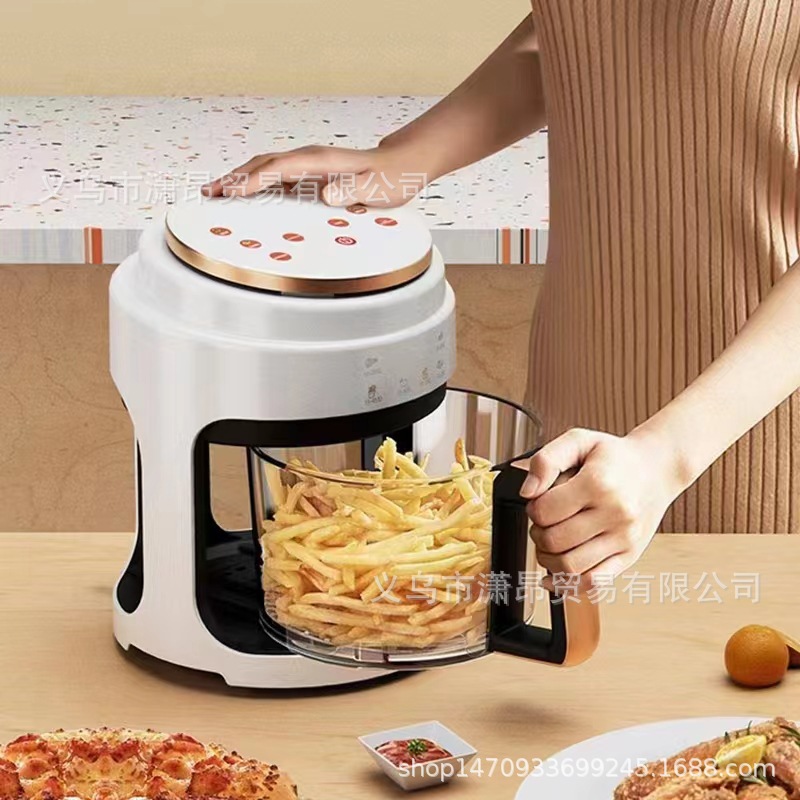 New large-capacity visible air fryer, smart electric fryer, multi-functional touch screen fully automatic French fries machine for cross-border trade Item Picture