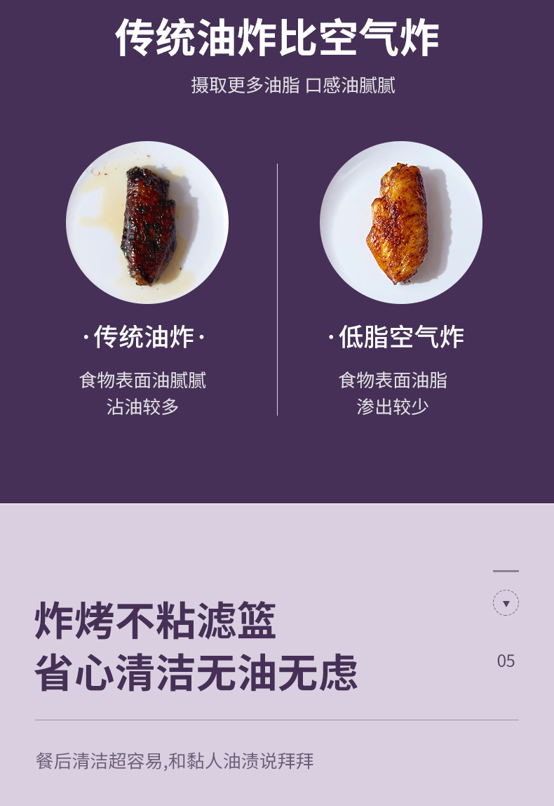 8L New large-capacity air fryer, smart electric fryer, multi-functional touch screen fully automatic French fries machine, cross-border pic 17