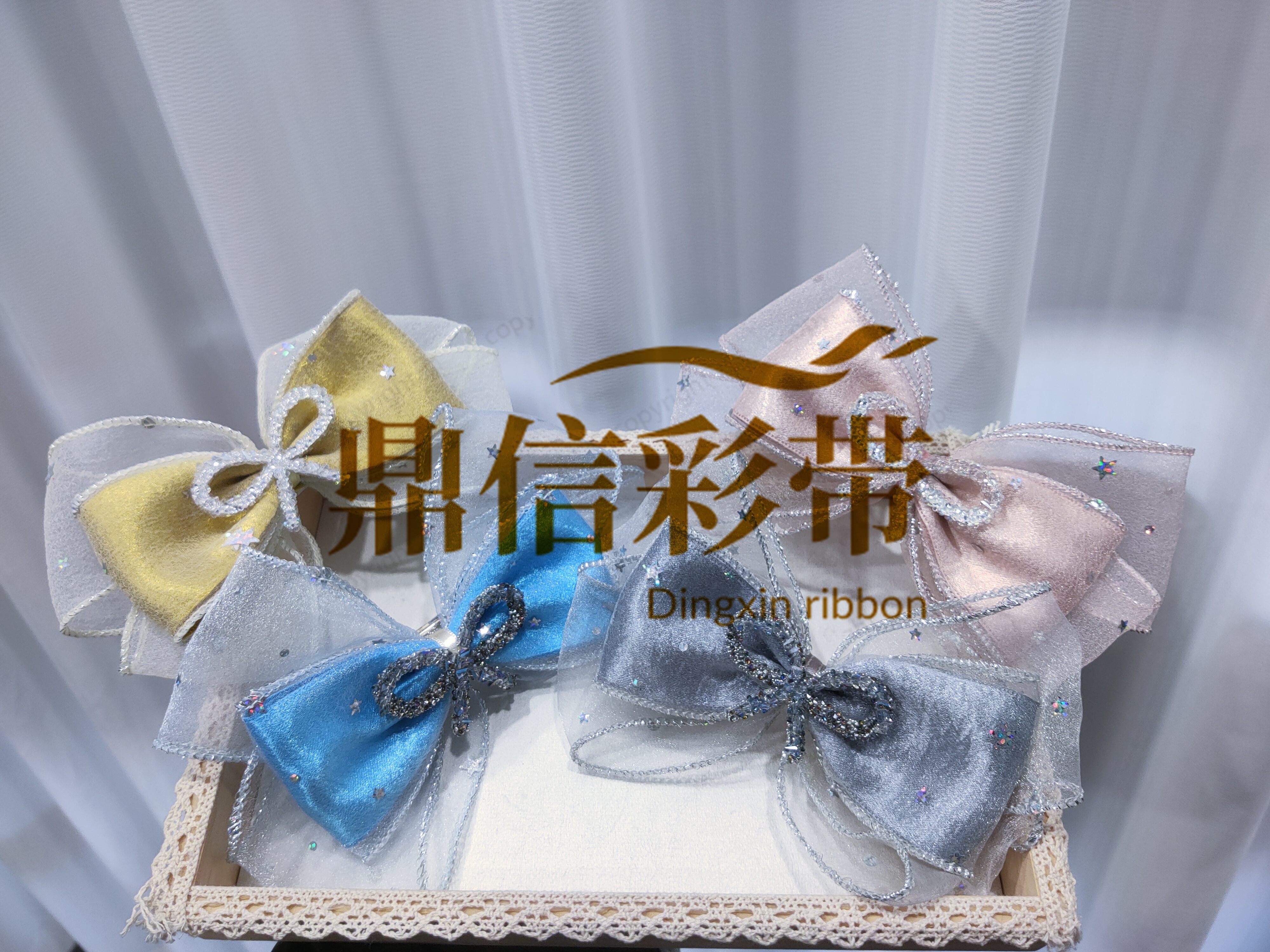 Ding Letter Ribbon Star Moon Yarn Diy Bow Hair Accessories Clothing Accessories