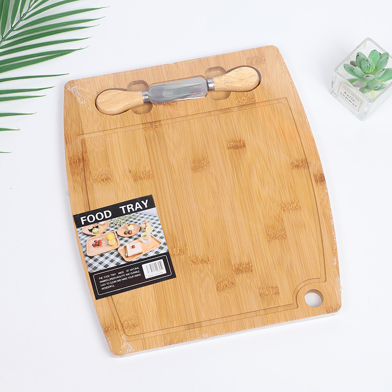 Manufacturers Direct Bamboo Butter Plate Pizza Plate With Knife Butter Plate Set Home Steak Plate Knife And Fork Breakfast Food Specification drawing