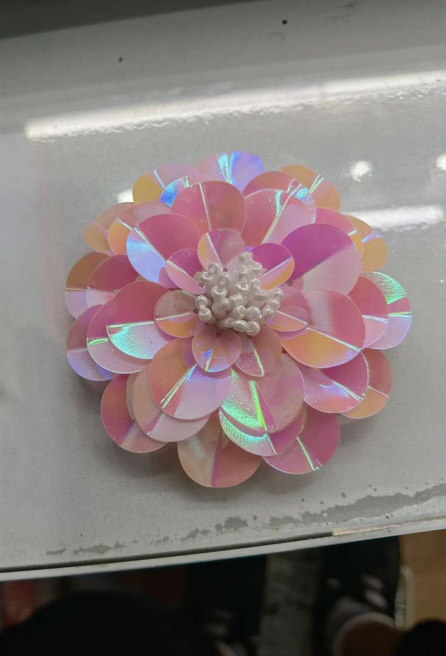 pet eco-friendly high-temperature hand-stitched sequin, suitable for various accessories, Jincan 125 Specification image