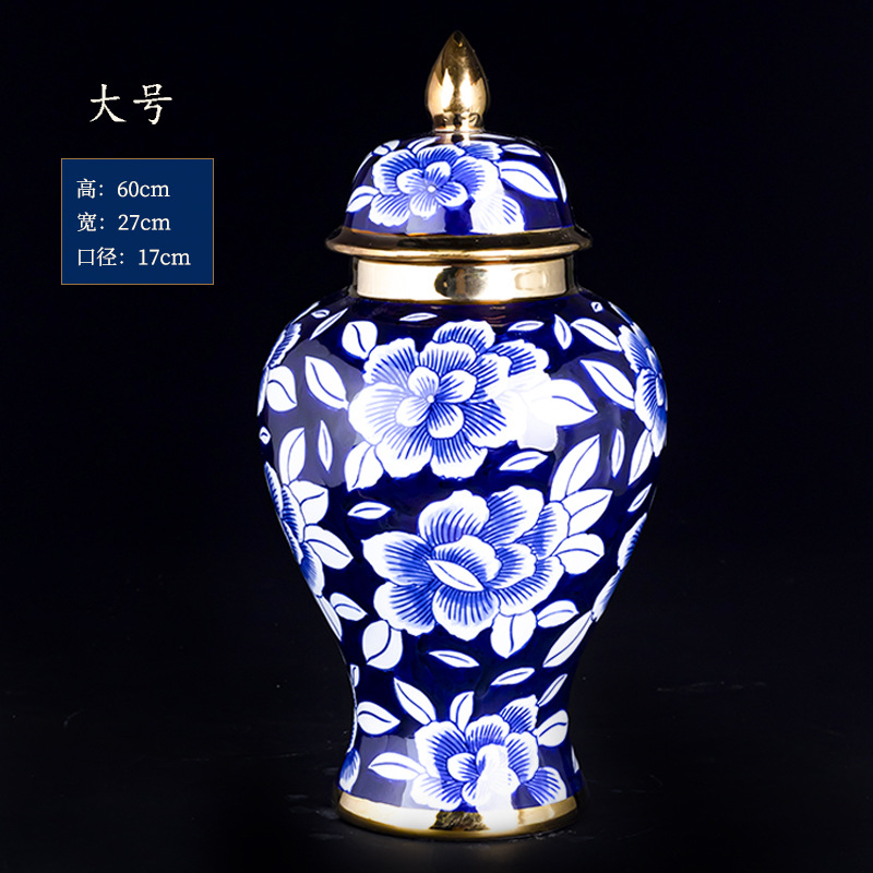 High-end ceramic vase decoration, large electroplated gold edge Application Scenario