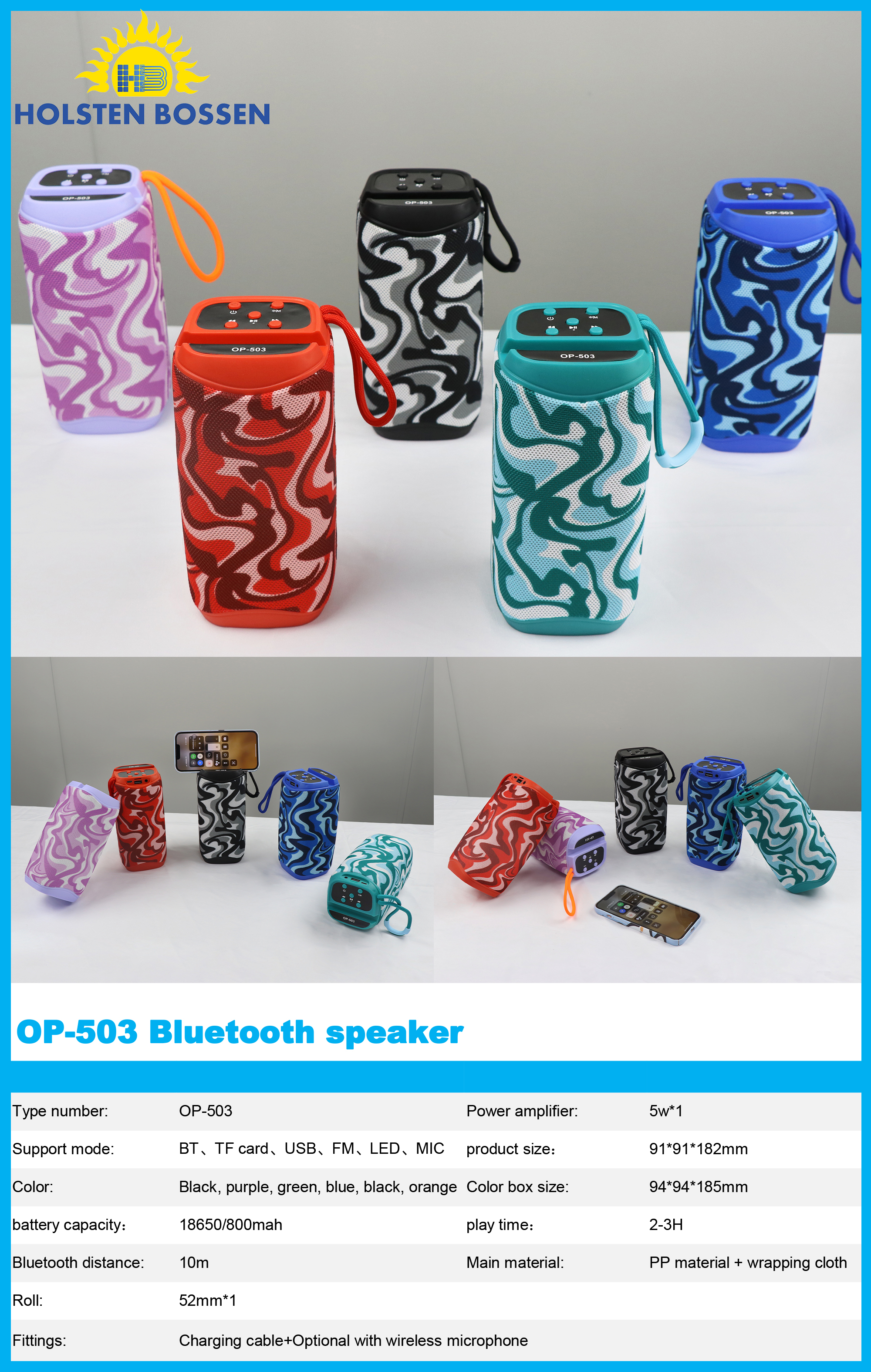 OP-503 altavoz bluetooth