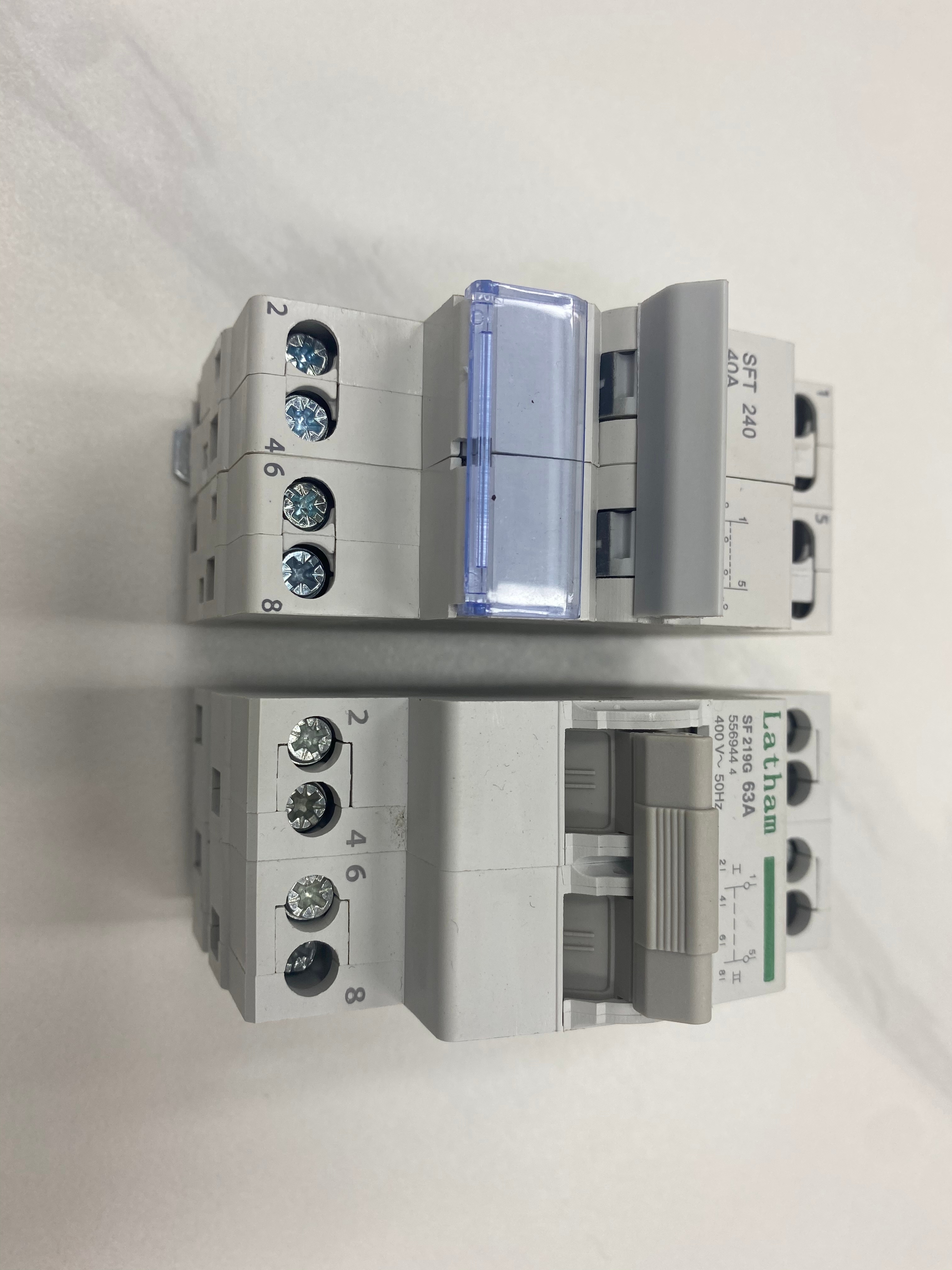 A miniature circuit breaker (MCB) is a 2-way transfer switch with 3 positions details Picture