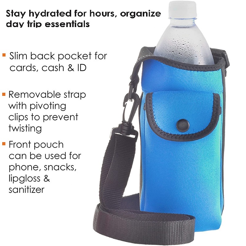 户外运动便携水壶袋可调节斜挎水瓶收纳包水杯套详情图5
