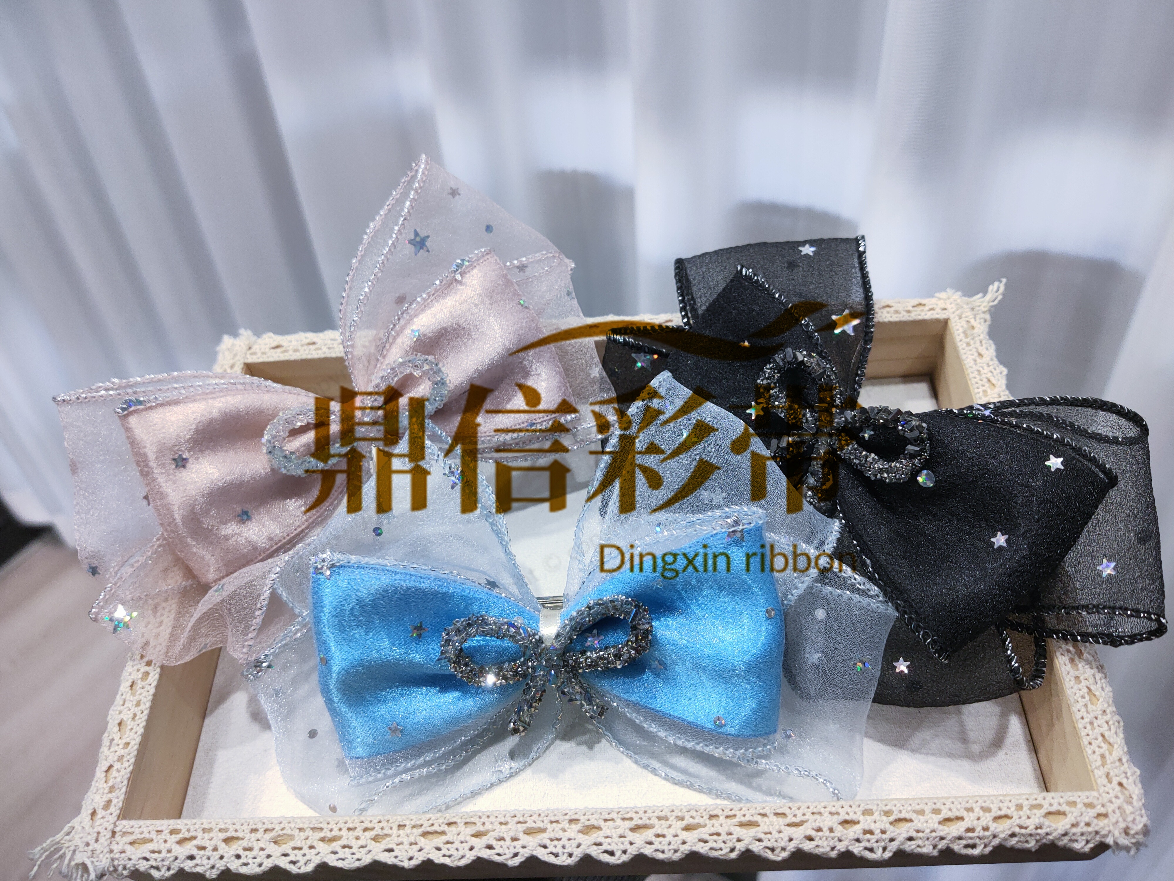 Ding Letter Ribbon Star Moon Yarn Diy Bow Hair Accessories Clothing Accessories Application Scenario