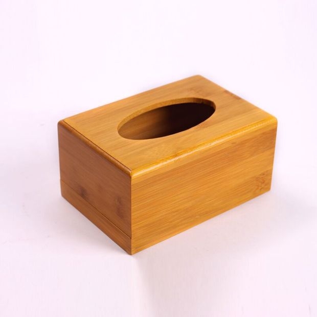 Tissue Box Bamboo Storage Box Living Room Tea Restaurant Hotel Cafe Hotel Office Logo Meal Tissue Box details Picture