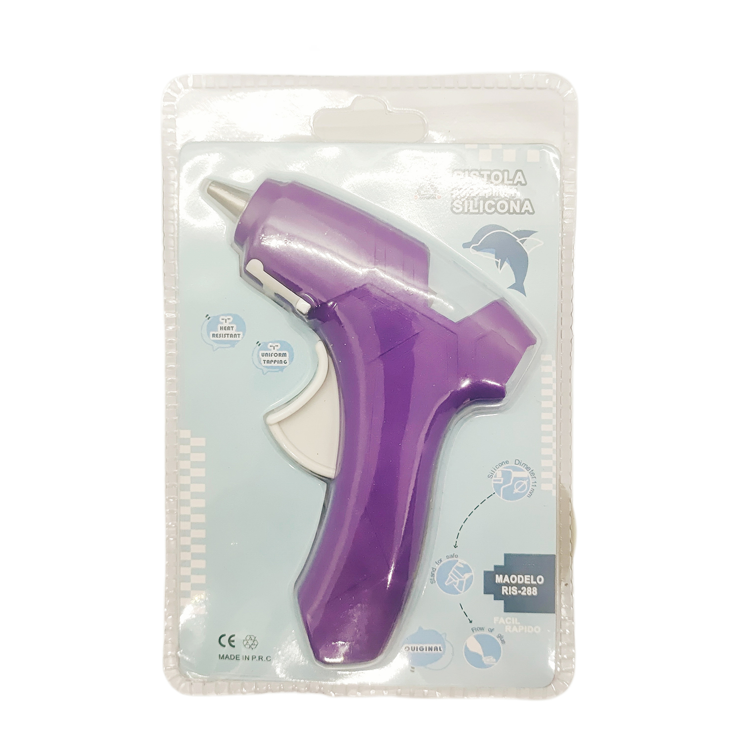 Guke 20W small glue gun available in multiple colors without switch RIS-288 hot melt glue gun factory direct sales pic 7