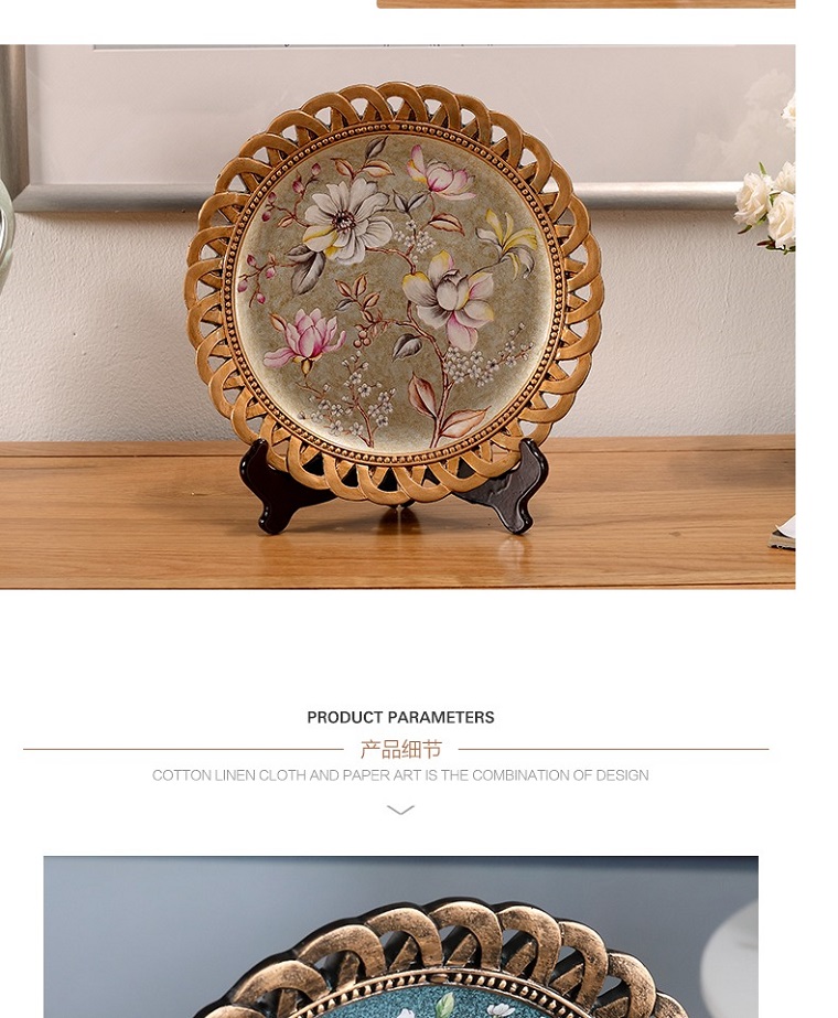 ins European retro decorative plates and ornaments, plate arrangement and viewing, living room model room, new home entrance, wine cabinet decoration and arrangement pic 8