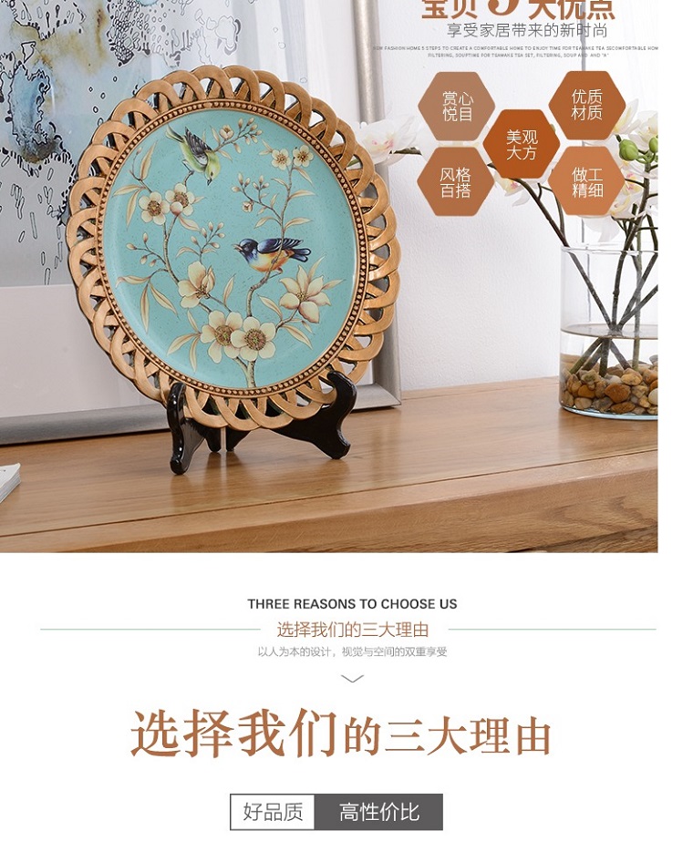 ins European retro decorative plates and ornaments, plate arrangement and viewing, living room model room, new home entrance, wine cabinet decoration and arrangement pic 2