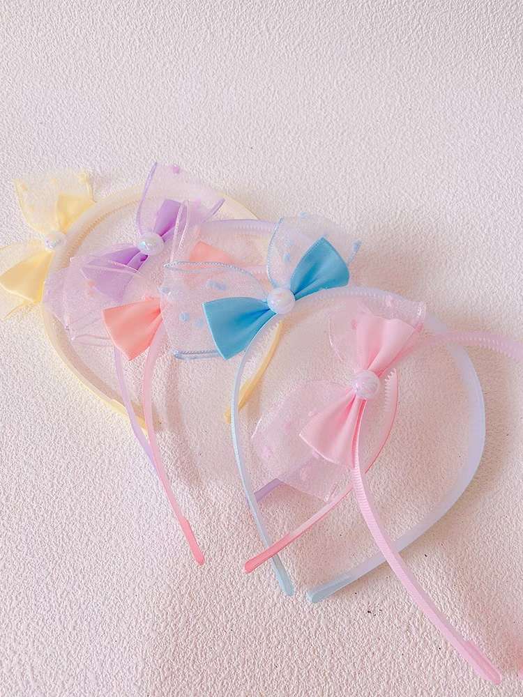 The 2023 new style of Yiwu hair accessories, 2-yuan store mixed batch, popular women's hair accessories, cute bow hair bands, headbands and headbuttons