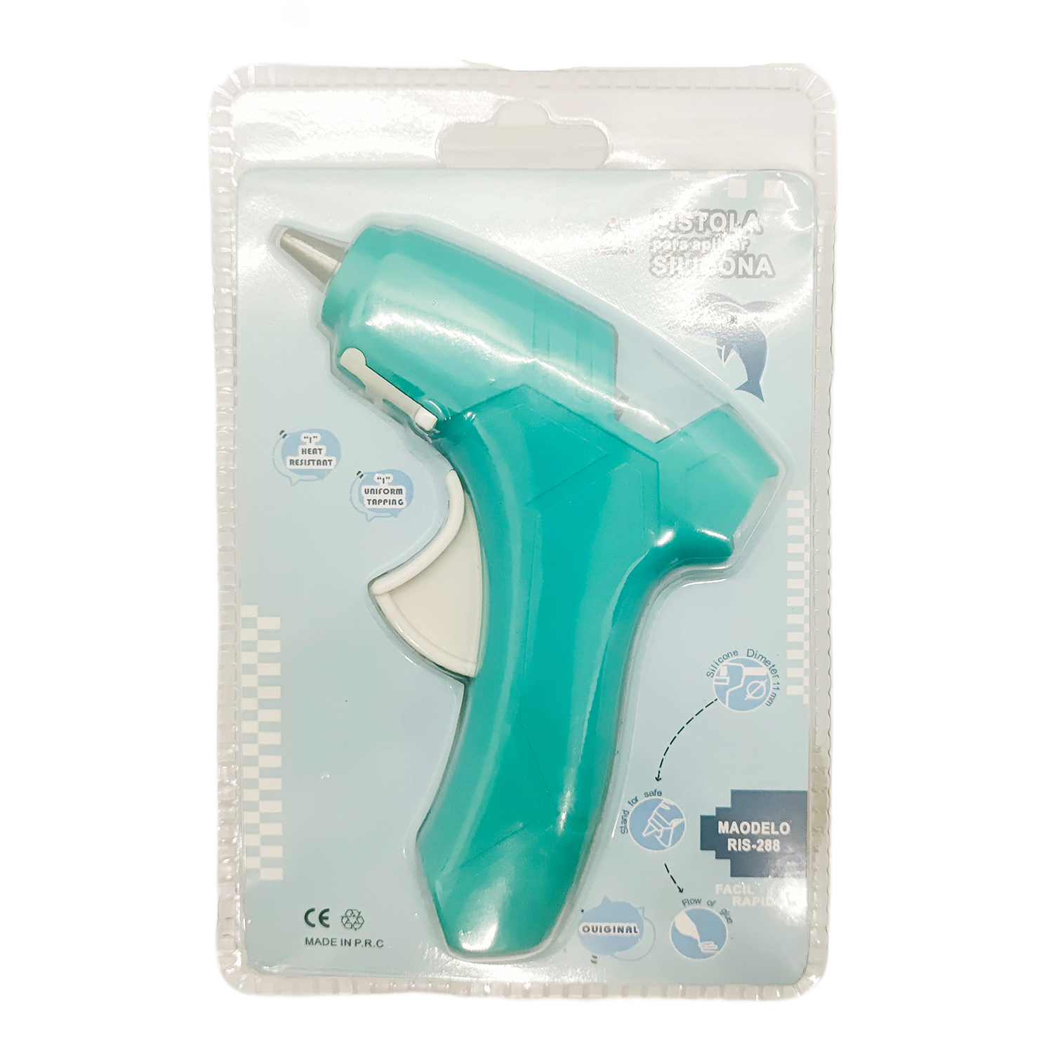 Guke 20W small glue gun available in multiple colors without switch RIS-288 hot melt glue gun factory direct sales pic 9