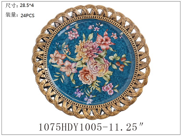 ins European retro decorative plates and ornaments, plate arrangement and viewing, living room model room, new home entrance, wine cabinet decoration and arrangement pic 19