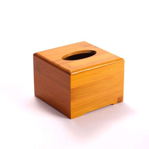 Tissue Box Bamboo Storage Box Living Room Tea Restaurant Hotel Cafe Hotel Office Logo Meal Tissue Box details Picture