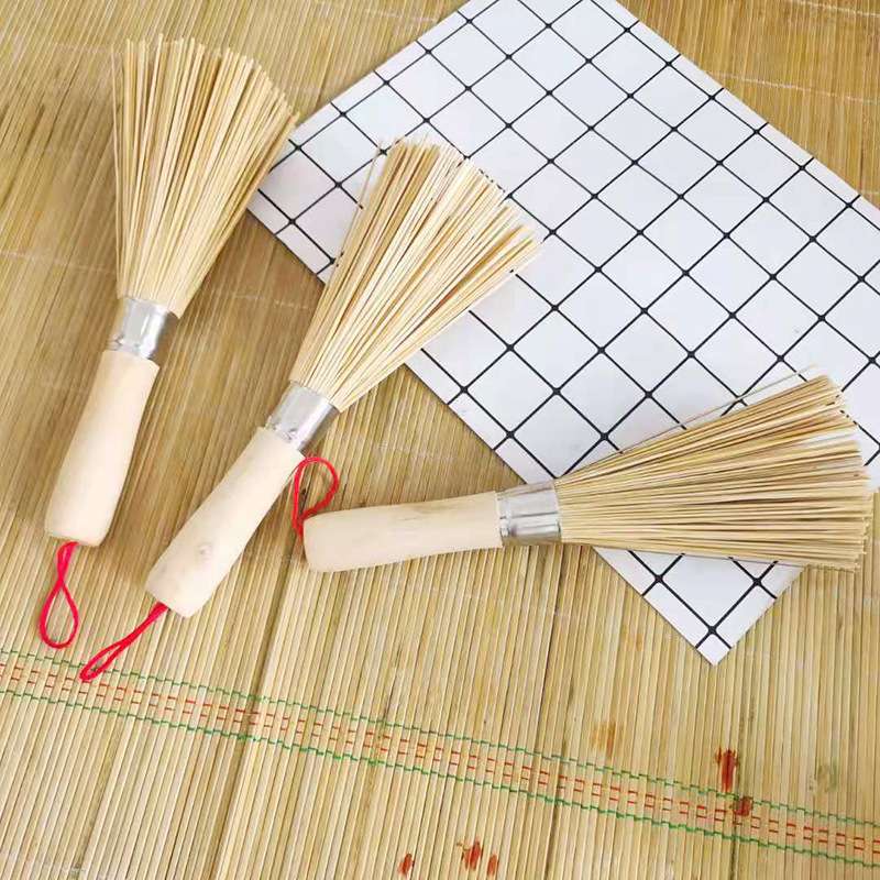 Pot Washing Tools Bamboo Skewer Pot Brush Household Wok Cleaning Brush Bamboo Wash Pot Brush Wood Handle Bamboo Brush Wholesale